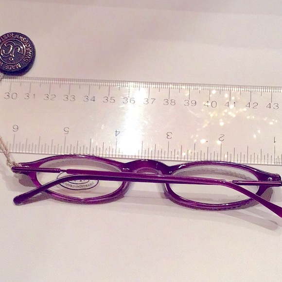 New Jimmy Crystal Half/Readers Glasses Redish/Purple Color, 2.00 strength, - Picture 6 of 7